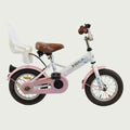 12.149 - BikeFlip, 12 inch kinderfiets, Popal fiets, roze kinderfiets, fijn zadel, terugtraprem, geen achterbakje, kabelslot