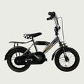12.49 - BikeFlip, kinderfiets, 12 inch, BMX fiets, grijs, zwart, terugtraprem, handrem, geen versnellingen, kabelslot, racen