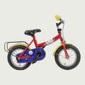 12.60 - BikeFlip, kinderfiets, 12 inch, rood, geel, blauw, terugtraprem, handrem, kabelslot, geen versnellingen, stevig