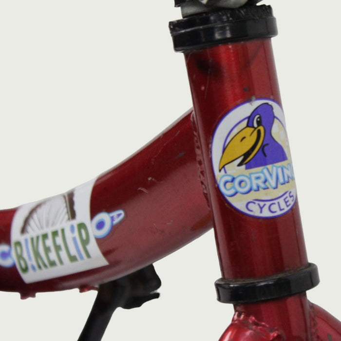 12.60 - BikeFlip, kinderfiets, 12 inch, rood, geel, blauw, terugtraprem, handrem, kabelslot, geen versnellingen, stevig
