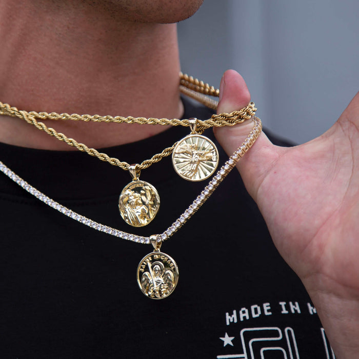 Vermeil Neptune Coin Pendant - The GLD Shop