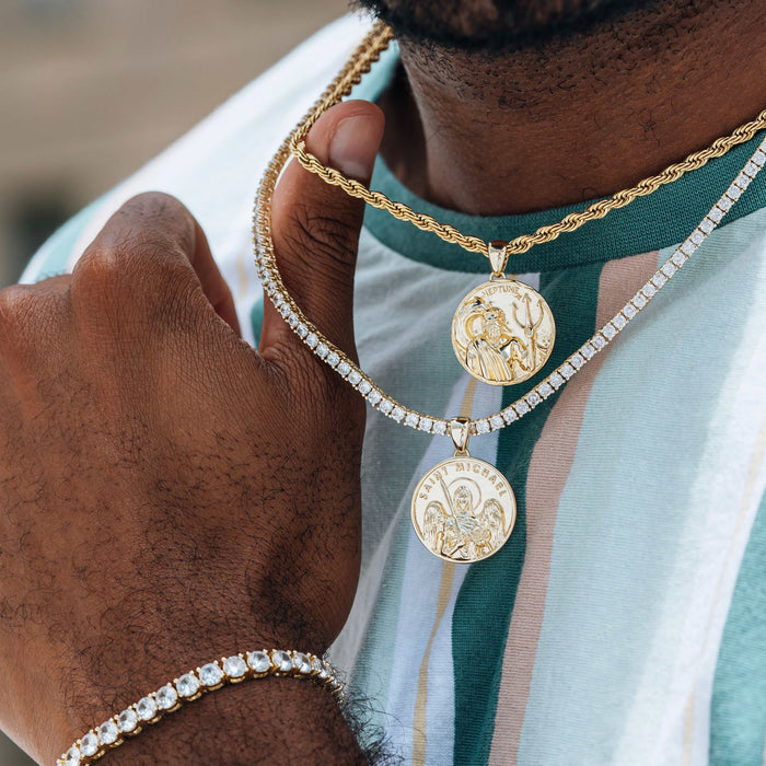 Vermeil Neptune Coin Pendant - The GLD Shop