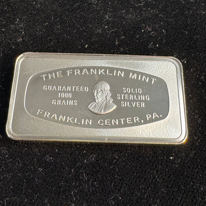 1974-FM First National City Bank New York NY - 1000 Grains Sterling Silver Bar