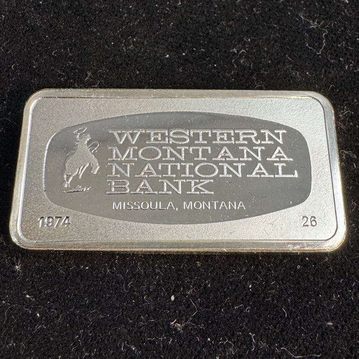 1974-FM Western Montana National Bank, Missoula - 1000 Grains Sterling Silver Bar