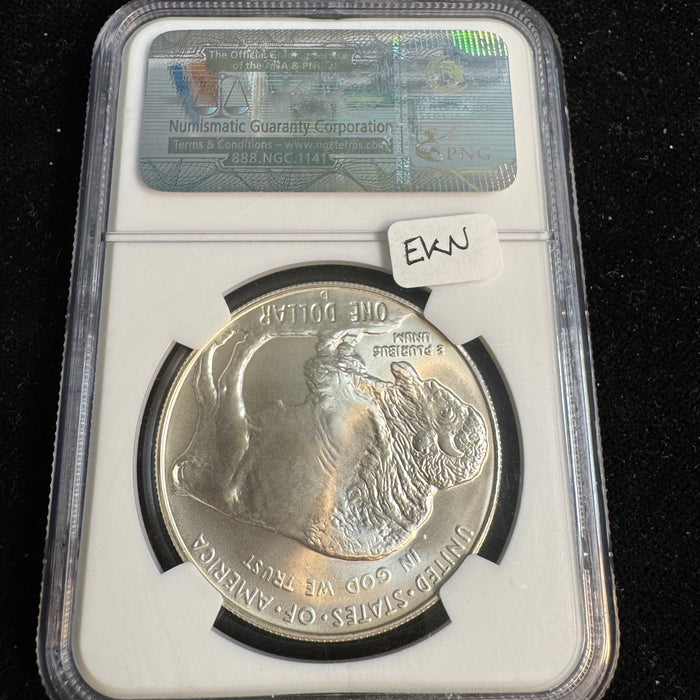 2001-D Buffalo Silver Dollar, NGC MS-70