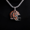 2025 Cincinnati Bengals Team Helmet Pendant - White Gold