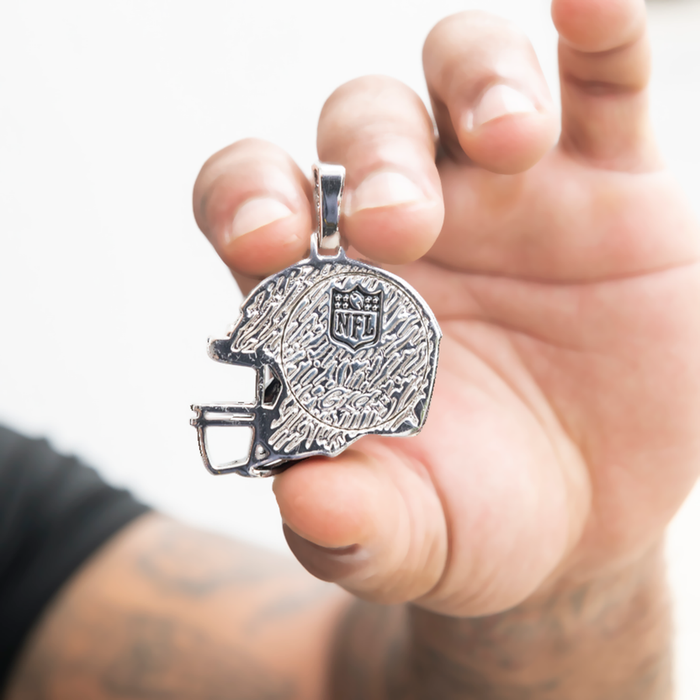 2025 Jacksonville Jaguars Team Helmet Pendant - White Gold