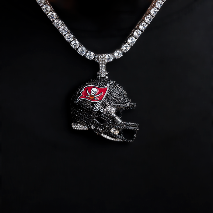 2025 Tampa Bay Buccaneers Team Helmet Pendant - White Gold