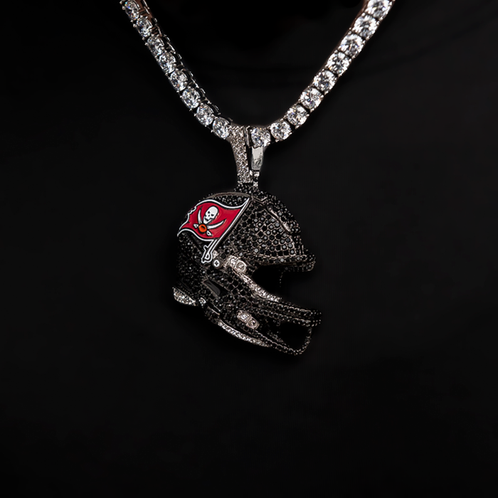 2025 Tampa Bay Buccaneers Team Helmet Pendant - White Gold