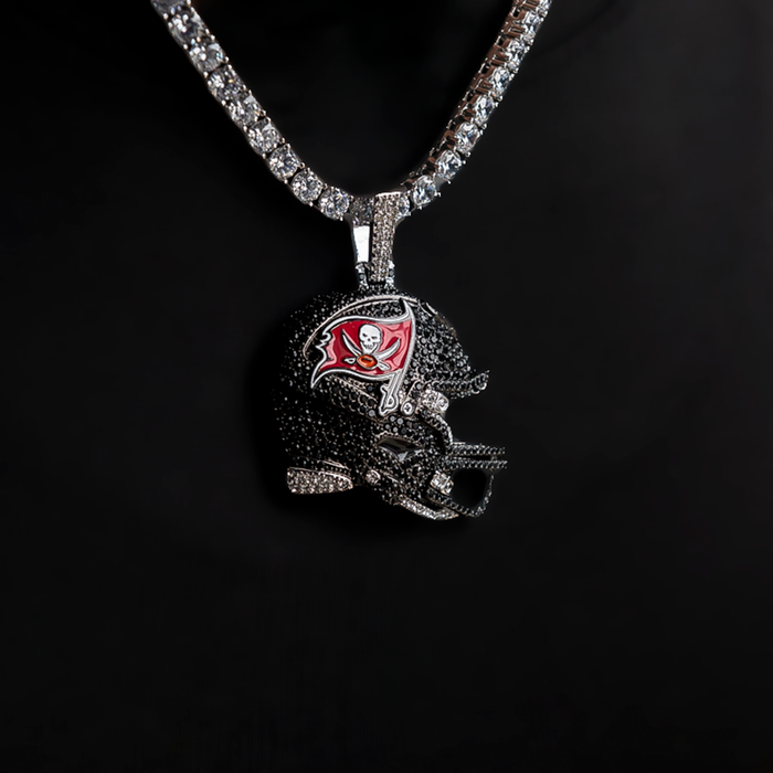 2025 Tampa Bay Buccaneers Team Helmet Pendant - White Gold