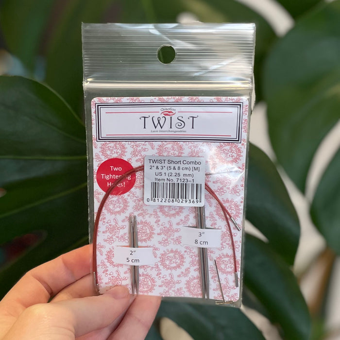 ChiaoGoo 2" and 3" TWIST Short Interchangeable Needle Sets