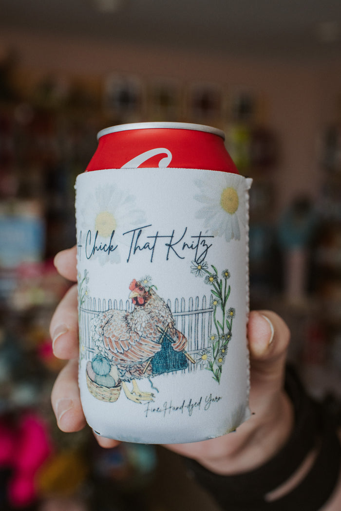 A Chick That Knitz Koozie