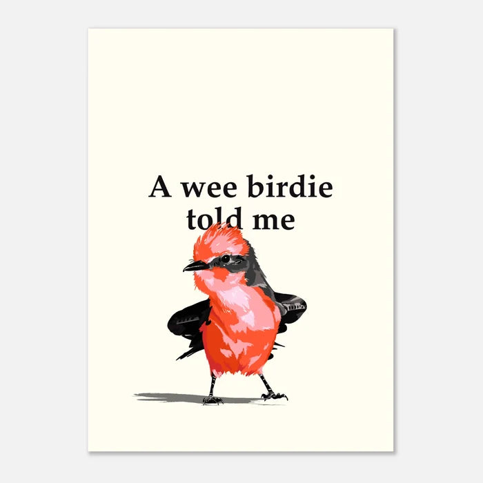 13x18 cm / 5x7″ / Wee Birdie