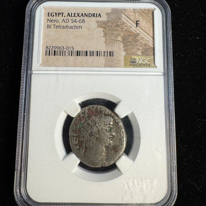 Alexandria, Roman Egypt - Nero, 54-68 AD, Tetradrachm, NGC Fine