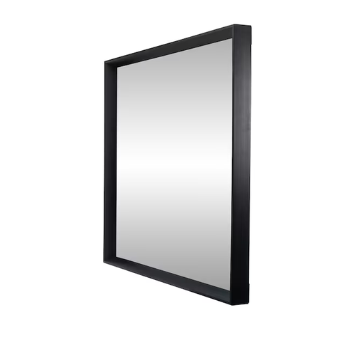 allen + roth 30-in x 36-in Framed Rectangle Bathroom Vanity Mirror (Black)