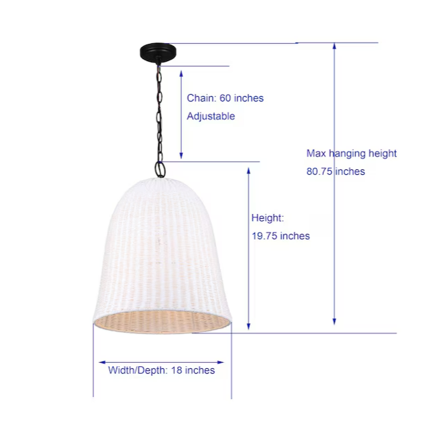 allen + roth Elizabeth Contemporary Bell Hanging Pendant Light *Deal Of The Day*