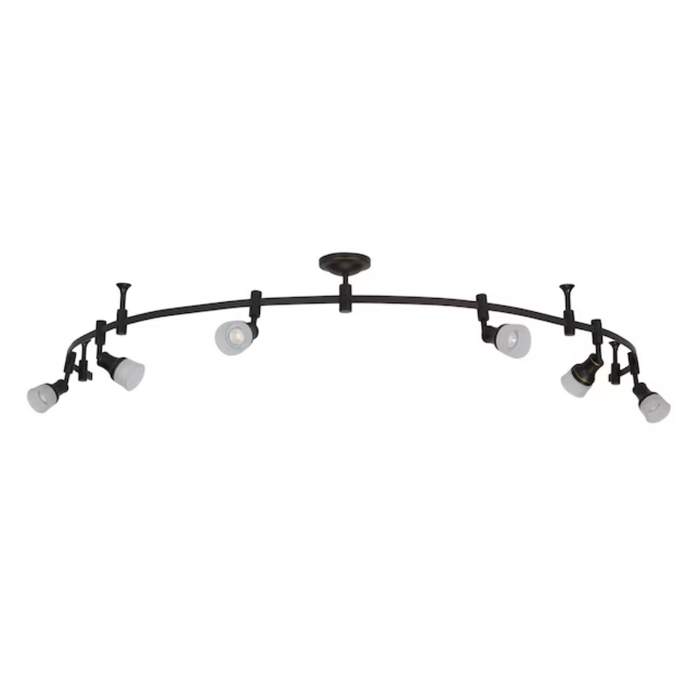 allen + roth Sloan 99.48-in 6 -Light Bronze dimmable Integrated Traditional Flexible Track Lighting Kit
