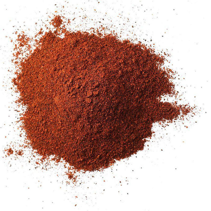 Closeup up reddish-brown powder