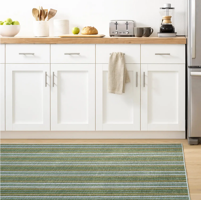 annie selke Caravan Stripe Machine Washable Rug 4'x6'