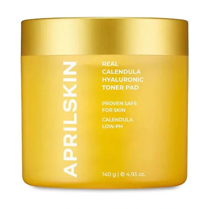 April Skin. Real Calendula Hyaluronic Toner Pad (60 Pads) | Lady Bonita | Korean beauty NZ