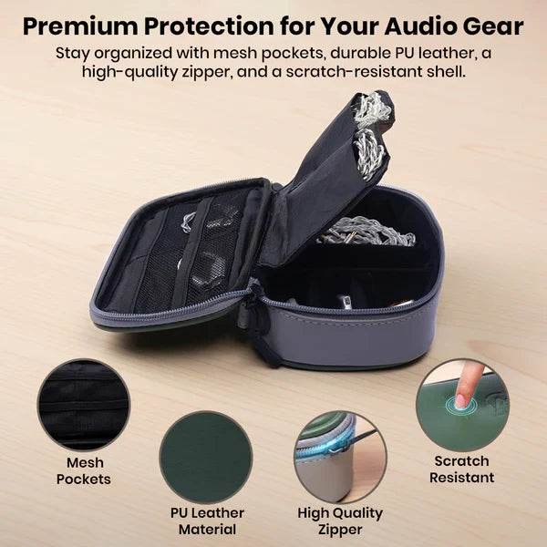 AUDIOCULAR CRATE AC43 PU Leather Carry Case For Earphones and In-ear monitors