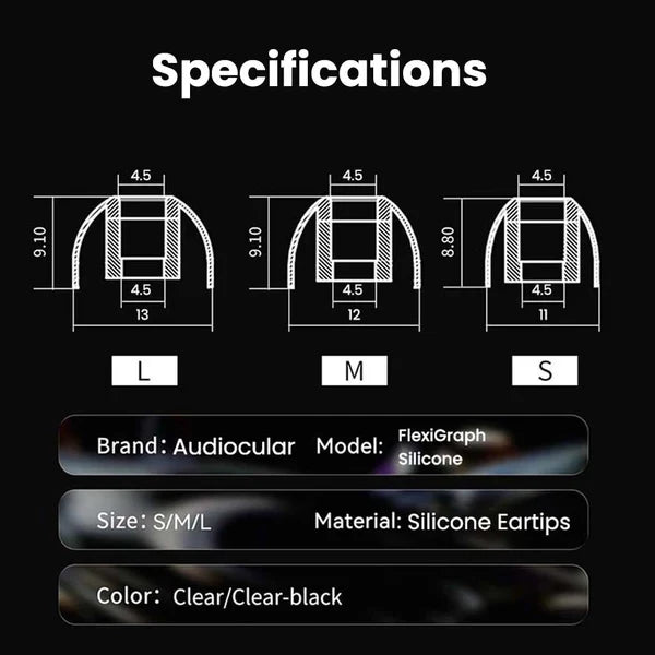 AUDIOCULAR FlexiGraph Eartips for IEMs