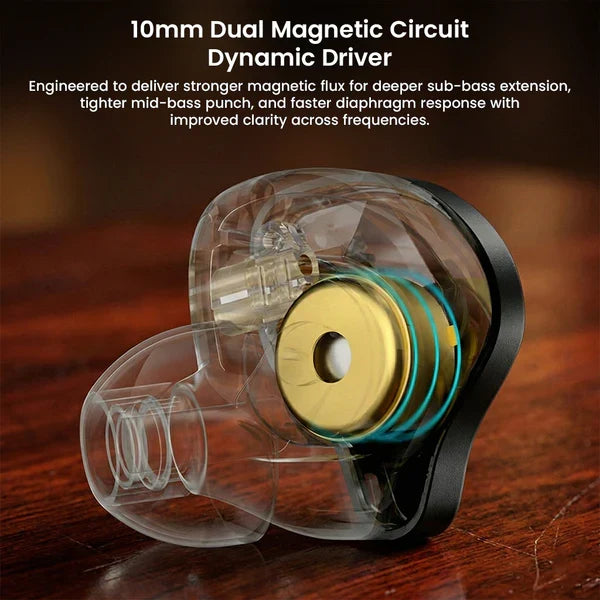 AUDIOCULAR x KZ Beast 10mm Dual Driver IEM With Mic