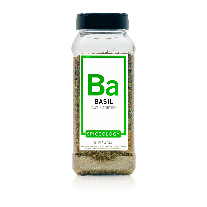 Spiceology basil leaves cut/sorted