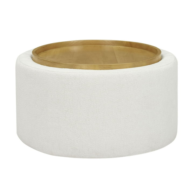 Beautiful Drew Stowaway Coffee Table with Storage by Drew Barrymore, White