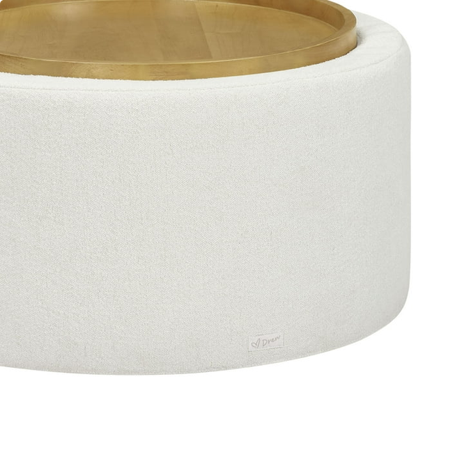 Beautiful Drew Stowaway Coffee Table with Storage by Drew Barrymore, White