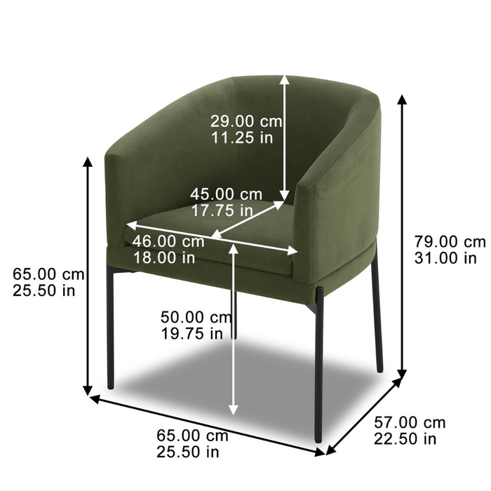Better Homes & Gardens Wyatt Velvet Dining Chairs, Olive, Set of 2