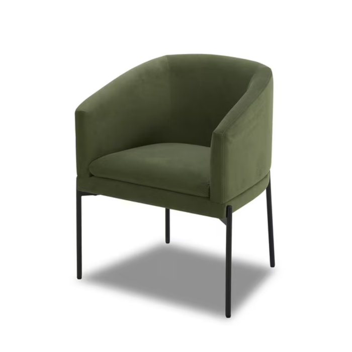 Better Homes & Gardens Wyatt Velvet Dining Chairs, Olive, Set of 2
