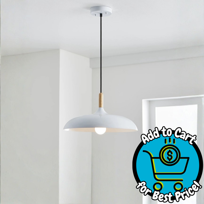 Better Homes&Gardens Single Head Pendant White,1 A19 Bulb,1PK