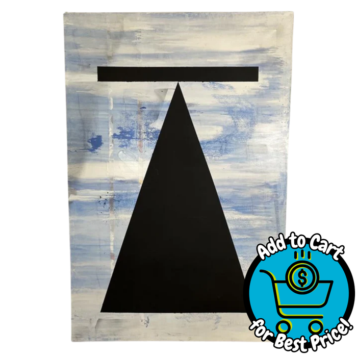 Black and Blue Geometric Artwork