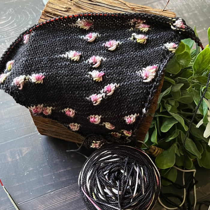"Black Orchid" Assigned Pooling Hand-dyed Yarn