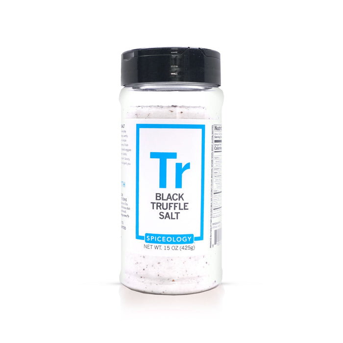 Spiceology Black Truffle Salt on a white background