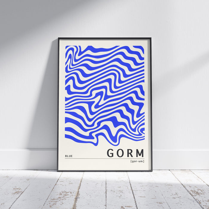 Blue Irish Print - Gorm. Irish colour art