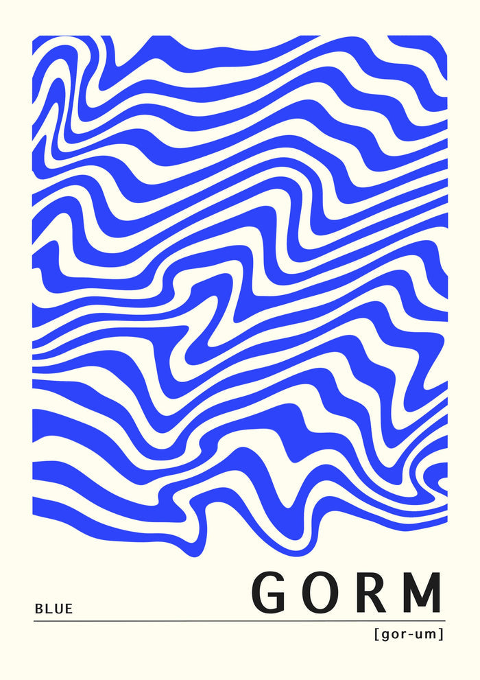 Blue Irish Print - Gorm. Irish colour art
