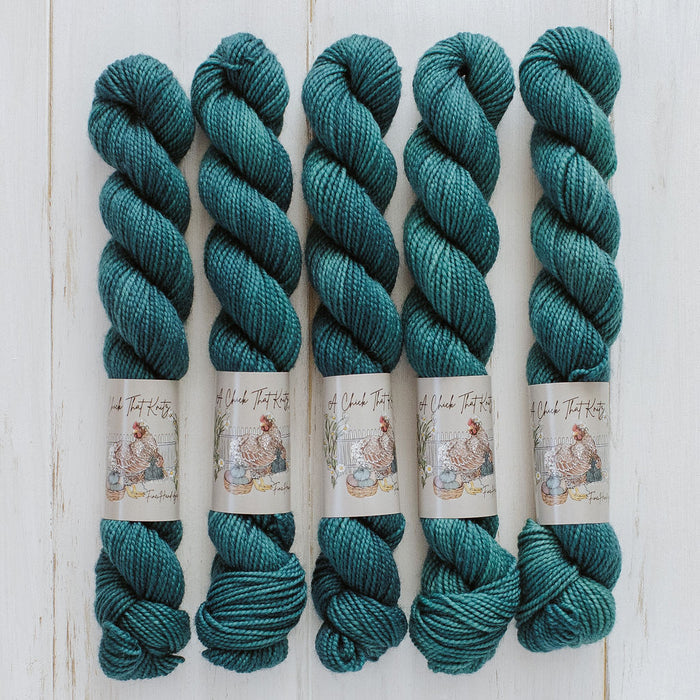 "Blue Spruce" Mini Sock Hand-dyed Yarn