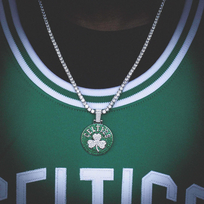 Boston Celtics Pendant in White Gold - The GLD Shop