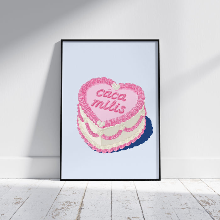 Cáca Milis Irish Print, Love Heart Cake