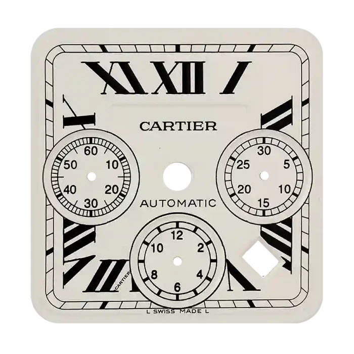 Cartier Santos 100 Chrono XL Roman Numerals Custom Dial