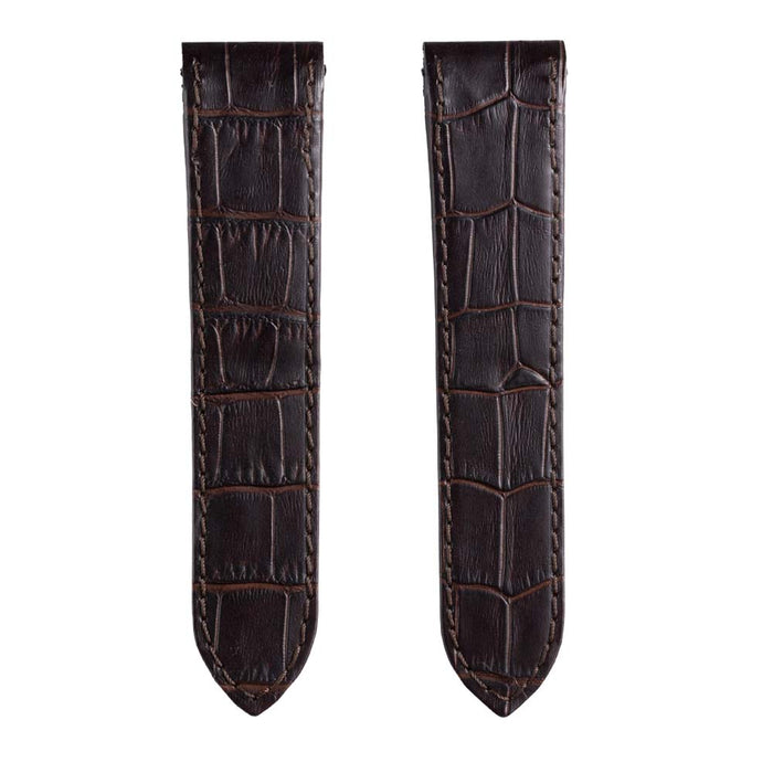 Front view - Cartier Santos 100 L Custom Brown Leather Strap