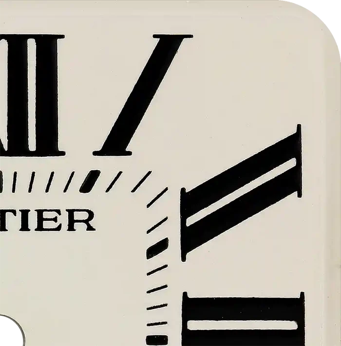 Close up - Cartier Santos 100 Large Roman Numeral Custom Dial