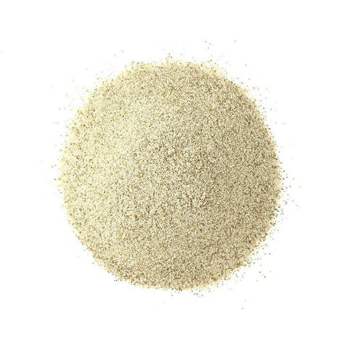Closeup of a pale yellowish-white granules