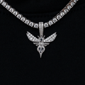 Charlotte Hornets Official NBA Micro Logo Pendant in White Gold