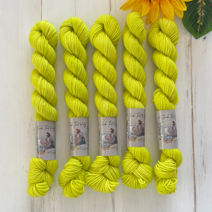 "Chartreuse" Mini Sock Hand-dyed Yarn
