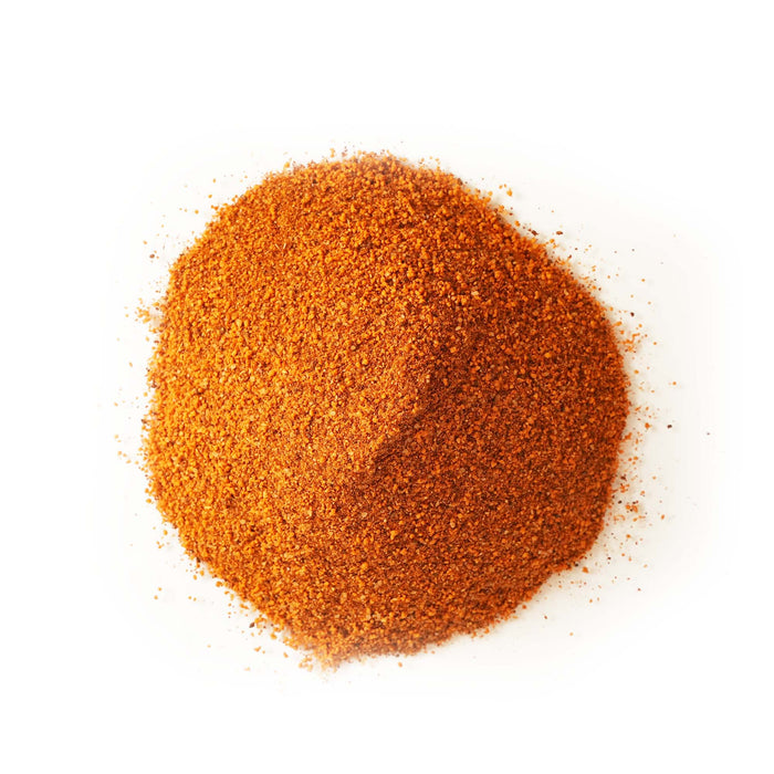 Closeup of bright orange red granules