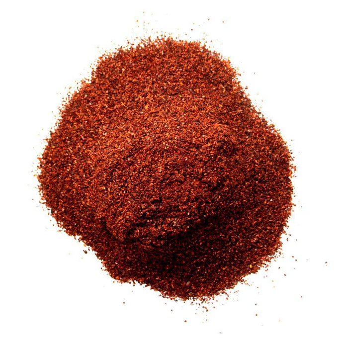 Closeup of deep red powder