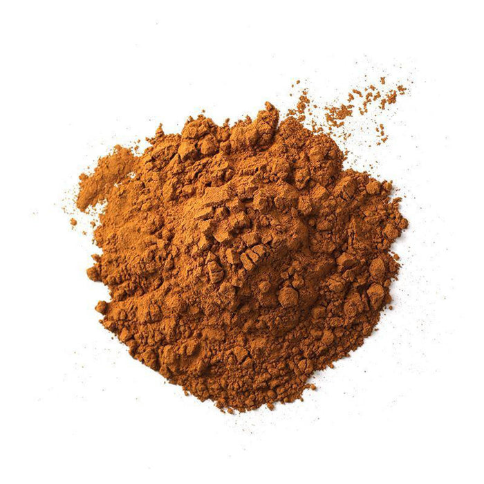 Closeup of a reddish-light brown powder